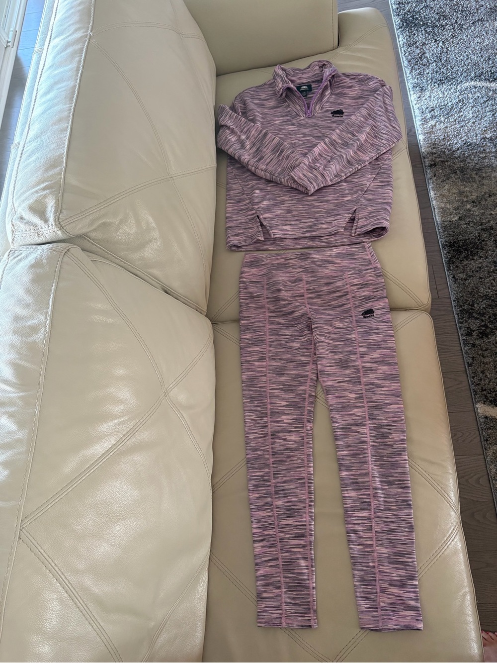 Roots Kids Striped Purple and Pink Active Top and Pants